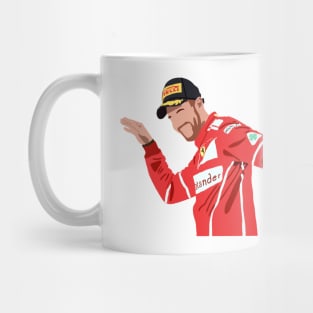 Sebastian Vettel dance podium celebration Mug